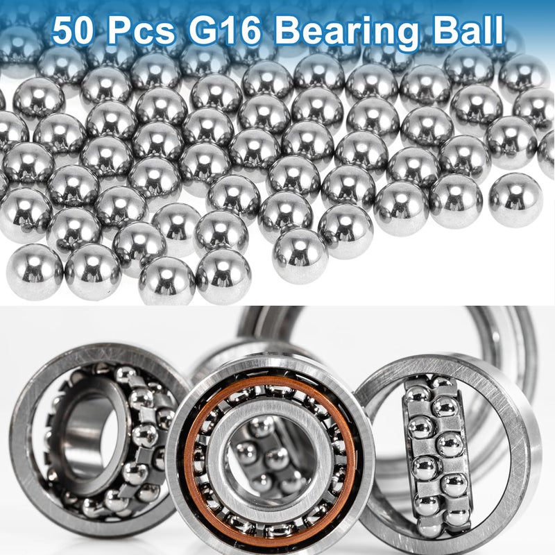 HEROFFIX 12.3mm Bearing Ball Bearing Steel G16 Precision Ball Silver Tone 50 Pcs - Image 2
